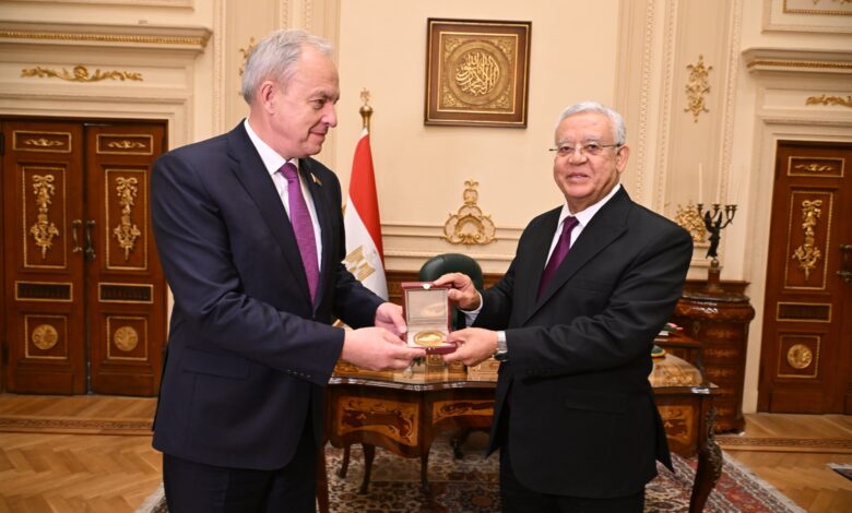 المستشار د. حنفي جبالي يلتقي رئيس الجمعية الوطنية في بيلاروسيا 1 IMG 20250527 WA0024