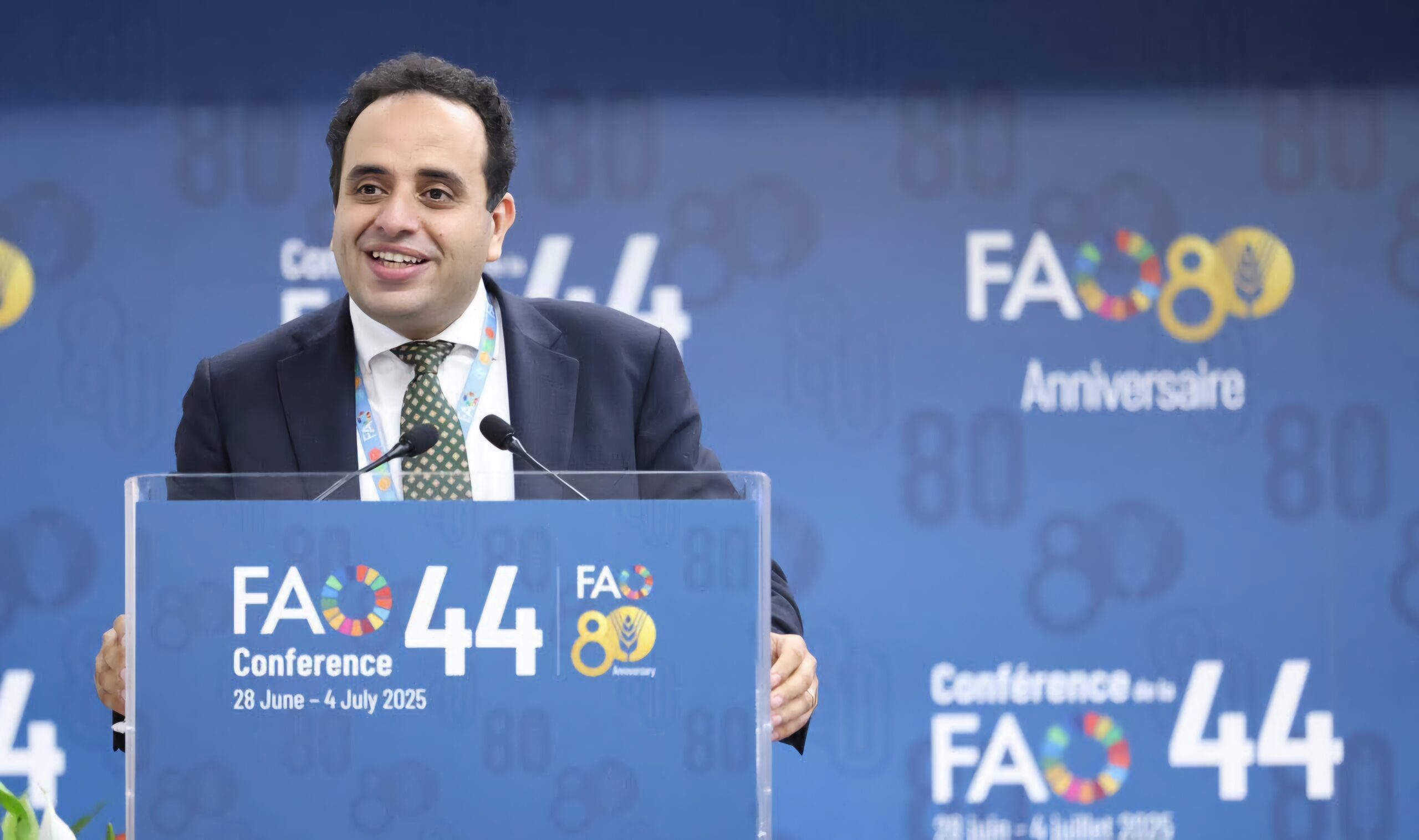 فوز المرشح المصرى " مينا رزق " بمنصب رئيس مجلس الفاو لأول مرة في تاريخ المنظمة منذ إنشاؤها 1 FB IMG 1751647924166 scaled