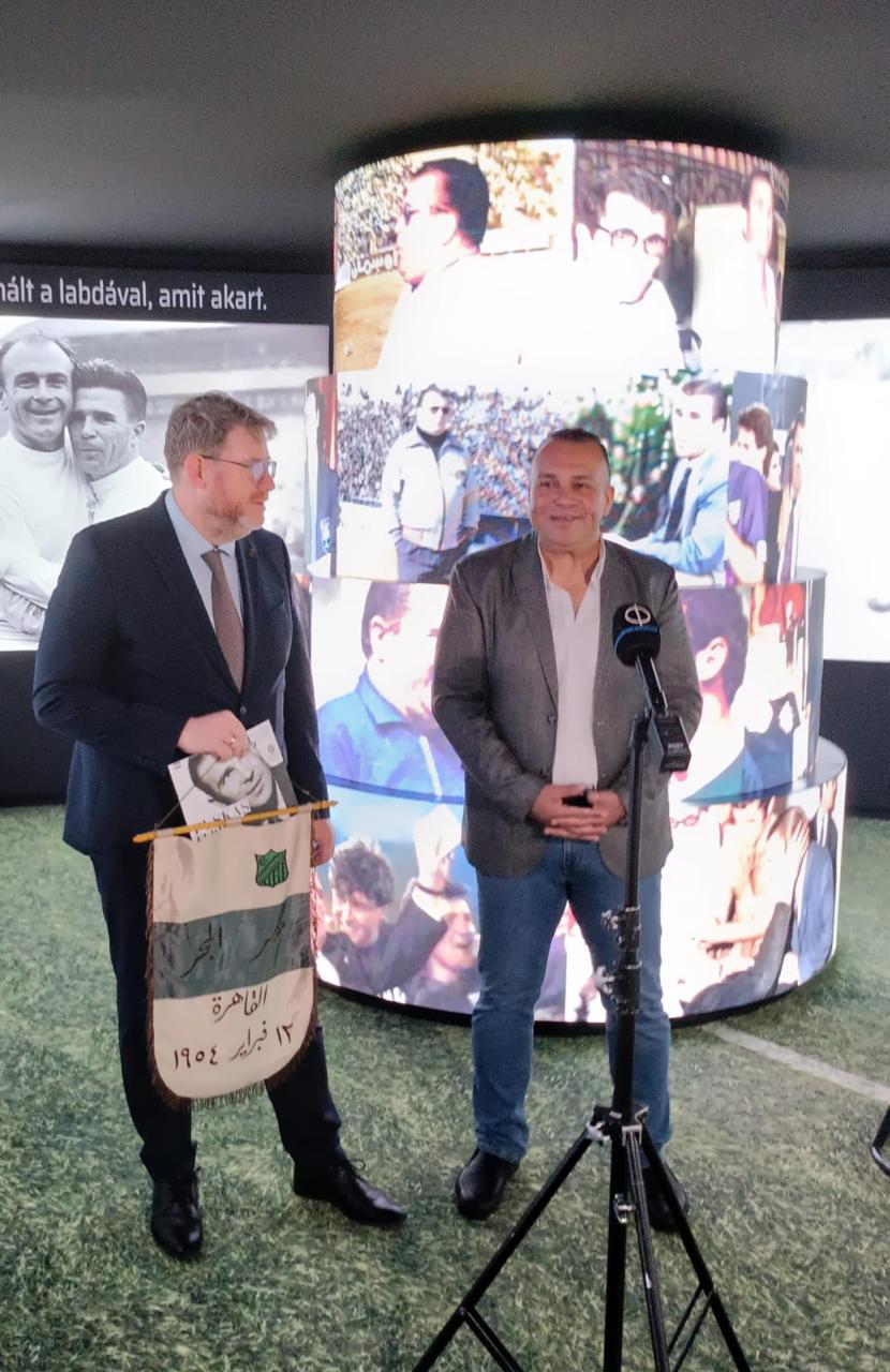 رئيس بطولة مصر الدولية لكرة القدم للصحفيين والإعلاميين والسياحة الرياضية يكرم من مؤسسة بوشكاش الدولية لكرة القدم بالمجر 1 IMG 20250708 WA0165