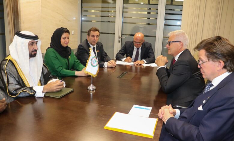 خلال لقائه رئيس برلمان السويد في جنيف: رئيس البرلمان العربي يطالب السويد بإستئناف تمويلها لمنظمة الأونروا 1 IMG 20250801 WA0078