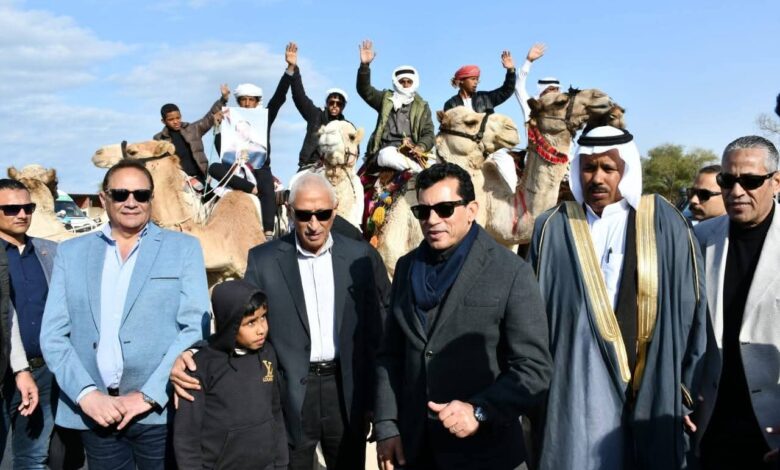 وزير الشباب والرياضة ومحافظ شمال سيناء يشهدان ختام مهرجان سباقات الهجن بالعريش 1 FB IMG 1768939469146