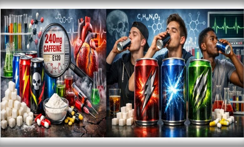 «مشروبات الطاقة».. بريقُ المظهر و فخُّ المكونات يضع قلب الشباب في خطر 1 IMG 20260118 WA0034