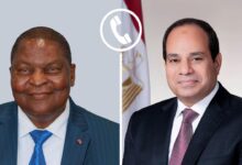 الرئيس عبد الفتاح السيسي يجرى اليوم اتصالاً هاتفياً مع الرئيس فوستان آرشانج تواديرا رئيس جمهورية إفريقيا الوسطى 2 FB IMG 1771265803532