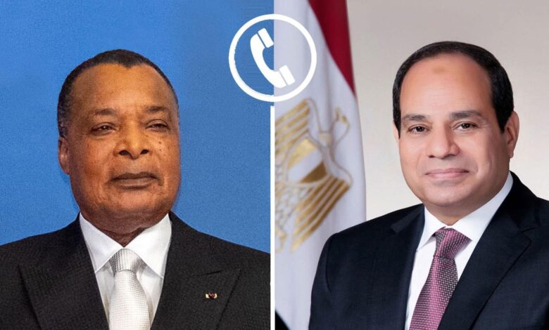 الرئيس عبد الفتاح السيسي يجرى اليوم اتصالًا هاتفيًا بالرئيس دينيس ساسو نجيسو رئيس جمهورية الكونغو 1 FB IMG 1774809662632