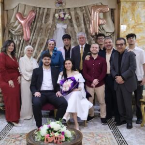 تهنئة خاصة للدكتورة جيرمن عامر رئيس الإتصال المؤسسي بالمصرف المتحد بمناسبة خطوبة نجلها 2 FB IMG 1775243450082