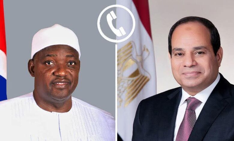 الرئيس عبد الفتاح السيسي يتلقى اليوم اتصالًا هاتفيًا من الرئيس آداما بارو رئيس جمهورية جامبيا 1 FB IMG 1775663545617